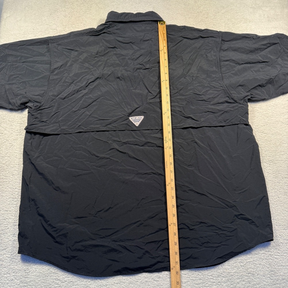 Columbia PFG Fishing Shirt Vented Button Up Short‎ Sleeve Black XXL Gorpcore - Picture 5 of 6